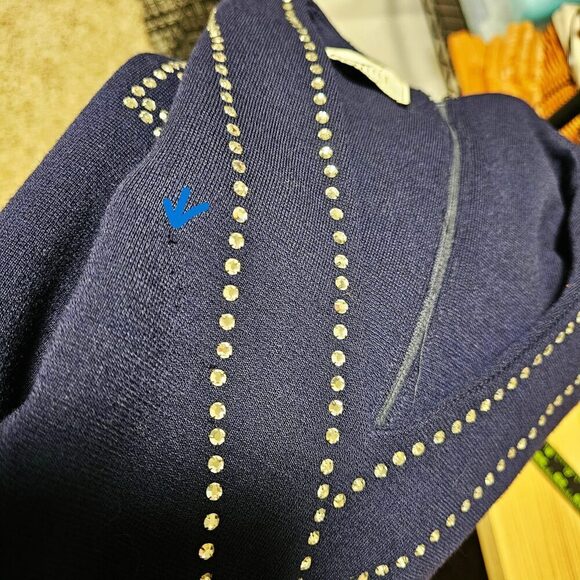 Vintage Rare 60's Mr. Mort Trompe L'oeil Bling shiny Rhinestones Top. Zip back. - Picture 7 of 16